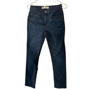 Levi's 512 Boys Slim Taper Dark Wash Lightly Faded Jeans Black Sz 14 Reg 27X29